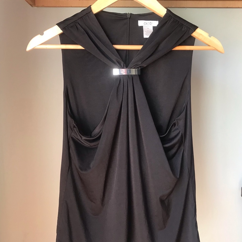 Cache Dressy Black Halter Top